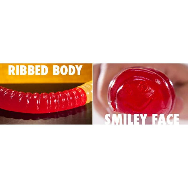 Giant 3-Pound Gummy Worm - Sweet Snack Candy, Red Cherry, Green Apple, Blue Raspberry, Lemon, Orange, Pineapple, Big Gummy Foods, Made in USA