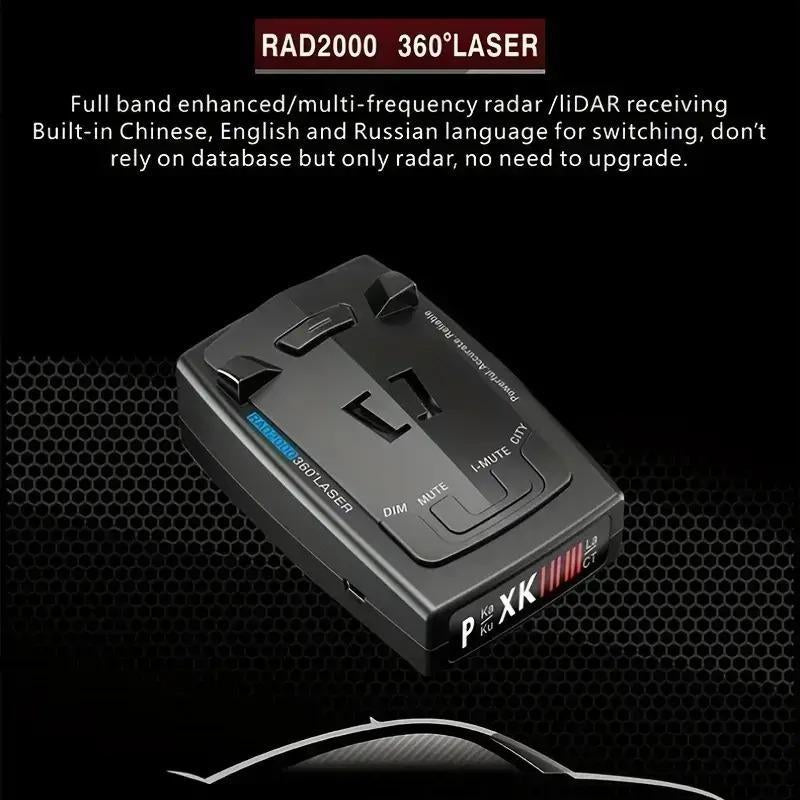RAD2000 Car Radar Detector for Summer, Fall Car Accessories, Radar Velocimeter with LED Display, 12V Speed Lidar Detector, Voice Alert Car Radar Speedometer, Car Repair Tool, Auto Accessories, Automotive Accessories, Wide Detection Range Detector