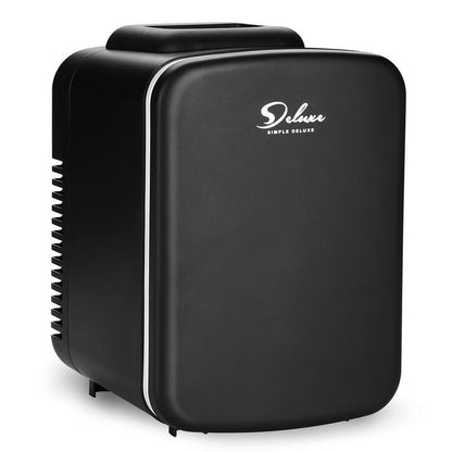 Simple Deluxe Mini Fridge, 4L/6 Can Portable Cooler & Warmer Freon-Free for Skincare, Beverage, Food, Cosmetics, AC/DC